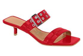 Tamanco Vizzano Verniz Salto Baixo Fino