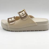 Tamanco Zaxy Slide Plataforma Tira Dupla com Fivela Feminino