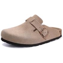 Tamancos Asgard Suede Clogs Mules Potato Shoes, cinza, tamanho 36, mulheres