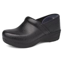 Tamancos Dansko XP 2.0 Calçado leve e antiderrapante para conforto e suporte Ideal para profissionais de longa data Enfermagem e profissionais de saúde Black Tooled Floral 5,5-6 M US