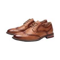 Tamanho 7 ~ 13 Brogue Sapatos sociais masculinos de couro para casamento