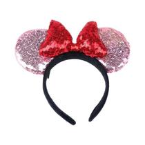 Tamanho Grande Minnie Mouse Lantejoulas Arco Bandana Para Mulheres Meninas Festa Festival Disney