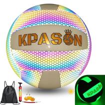 Tamanho oficial do KPASON Holographic Glow Volleyball 5 para ambientes internos/externos