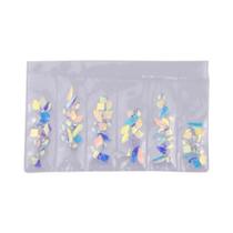 Tamanhos mistos Nail Art Strass Strass, Holográfica Gemstone 3D, Prego Dicas Decoração Design