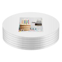 Tambor de bolo Kootek, cartão branco redondo de 14 polegadas, pacote com 6 Tambor de bolo Kootek, cartão branco redondo de 14 polegadas, pacote com 6