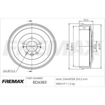 Tambor De Freio Traseiro Fremax / Amarok - BD6383