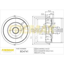 Tambor de freio Traseiro Nissan March 2011 a 2014 FREMAX Tambor de freio Traseiro Nissan March 2011 a 2014 FREMAX