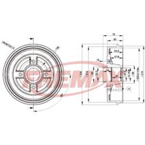 Tambor de freio Traseiro Renault Megane 1997 a 2012 FREMAX
