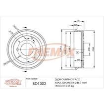 Tambor de freio Traseiro Volkswagen Variant 1978 a 1982