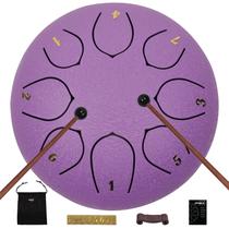 Tambor de língua de aço JYTMUS 8 Notes de 15 cm com bolsa, livro e marretas Tambor de língua de aço JYTMUS 8 Notes de 15 cm com bolsa, livro e marretas