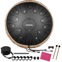 Tambor de língua de aço LEKATO 33cm 15 notas em tecla C com livro de música Tambor de língua de aço LEKATO 33cm 15 notas em tecla C com livro de música