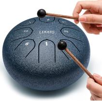 Tambor de língua de aço LEKATO de 6 polegadas e 8 notas com livro de música - azul Tambor de língua de aço LEKATO de 6 polegadas e 8 notas com livro de música - azul