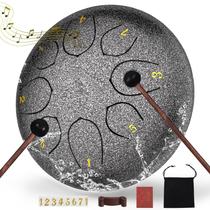 Tambor de língua de aço MENGBEI de 6 polegadas com 8 notas com bolsa e livro de música