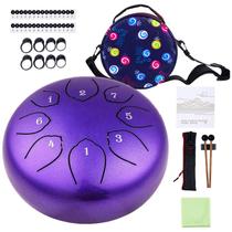 Tambor de língua de aço Musfunny Kids de 6 polegadas e 8 notas C-Key Purple Tambor de língua de aço Musfunny Kids de 6 polegadas e 8 notas C-Key Purple