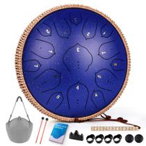 Tambor de língua de aço Natraldrum 15 Notes 35 cm com bolsa de livros de música Tambor de língua de aço Natraldrum 15 Notes 35 cm com bolsa de livros de música