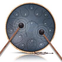 Tambor de língua de aço NBMICSO 15 Note 35,56 cm, tecla D com livro de música Tambor de língua de aço NBMICSO 15 Note 35,56 cm, tecla D com livro de música