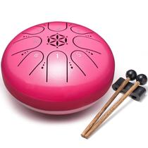 Tambor de língua de aço PUJONI, instrumento musical de 6 polegadas e 8 notas, rosa Tambor de língua de aço PUJONI, instrumento musical de 6 polegadas e 8 notas, rosa