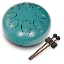 Tambor de língua de aço REGIS 8 Notes 15 cm com bolsa e marretas de malaquita