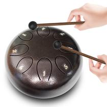 Tambor de língua de aço REGIS de 6 polegadas e 8 notas com bolsa de cor marrom