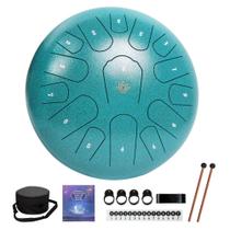 Tambor de língua de aço Yasisid de 12 polegadas e 15 notas com bolsa e marretas Tambor de língua de aço Yasisid de 12 polegadas e 15 notas com bolsa e marretas