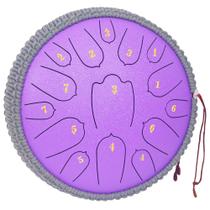 Tambor de língua de aço Yasisid de 12 polegadas e 15 notas em Ré Maior com acessórios Tambor de língua de aço Yasisid de 12 polegadas e 15 notas em Ré Maior com acessórios