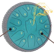Tambor de língua de aço Yasisid de 12 polegadas e 15 notas em ré maior com bolsa