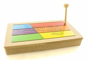 Tambor de Língua Percubo Mafagafo M08 Estilo Xilofone com Baqueta Musicalização Infantil Tambor de Língua Percubo Mafagafo M08 Estilo Xilofone com Baqueta Musicalização Infantil