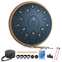 Tambor de lingueta de aço Lidguni 30 cm 15 notas C Major com acessórios