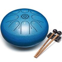 Tambor de lingueta de aço PUJONI de 6 polegadas e 8 notas com bolsa e marretas Seablue