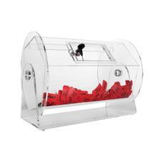 Tambor de Rifa GSE Gaiola Giratória de Acrílico 41x30x32 cm 5.000 bilhetes