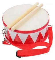 Tambor Infantil 20cm x 10cm com baquetas e alça Liverpool