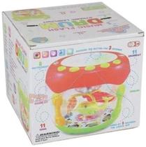 Tambor Musical Infantil Drum Com Som E Luzes