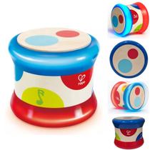 Tambor musical infantil em madeira e luz - baby drum - hape