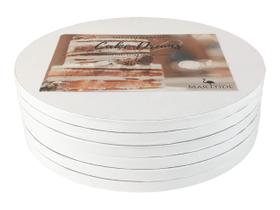 Tambores Cake Board Maritide, redondos brancos de 18 polegadas, pacote com 6