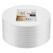 Tambores de bolo Kootek, 14 polegadas, redondos, 12 peças, base de papelão branca Tambores de bolo Kootek, 14 polegadas, redondos, 12 peças, base de papelão branca