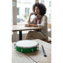 Tamborim 6" ABS Pele Leitosa c/ Baqueta e Chave