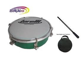 Tamborim 6 Pol Verde Torelli Pele Leitosa c Capa e Baqueta