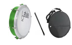 Tamborim 6 Polegadas Batuka LUEN Verde Com Capa e Baqueta