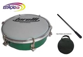 Tamborim 6 ''Torelli TT404 - Pele Leitosa c/ Capa e Baqueta