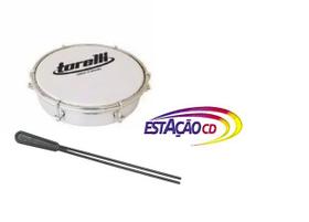 Tamborim 6 ''Torelli TT404BC - Pele Leitosa e Baqueta Dupla