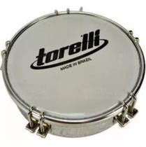 Tamborim 6 ''Torelli TT408 - Aço 10 Afin. P. Leitosa + Acessórios