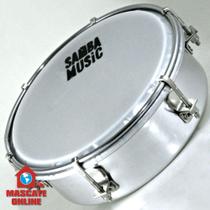 Tamborim alumínio alto natural Samba Music TBA-0