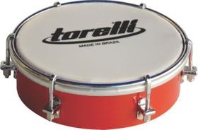 Tamborim c/ Corpo Injetado Pele Leitosa Torelli TT 404 Verm
