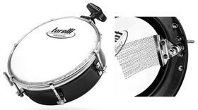 Tamborim com Esteira Torelli TTE411PR Preto para fixar em holders tipo Caixa e Tom de Efeito