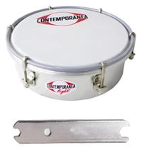 Tamborim Contemporânea Alumínio + Chave Afinação Alumínio