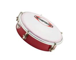 Tamborim Contemporânea Plastico 06'' Light Vermelho