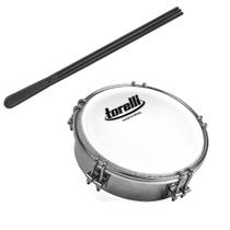 Tamborim De Aço Inox Corpo Com 45mm De Altura Torelli Tt408