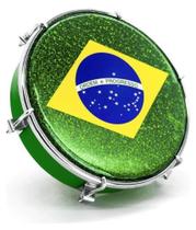 Tamborim Injetado Verde Pele Brasil Torelli Tt 407-ve