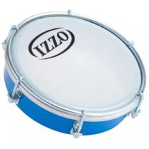 Tamborim izzo 06 pol abs cor azul com pele leitosa