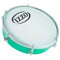 Tamborim izzo 06 pol abs verde com pele leitosa